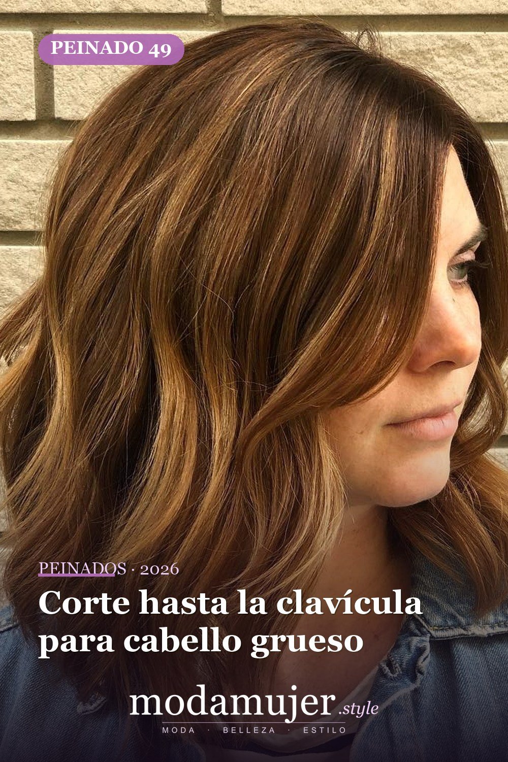 Corte a la clavícula para cabello grueso — 50 cortes de pelo medianos para mujeres que serán enormes en 2026