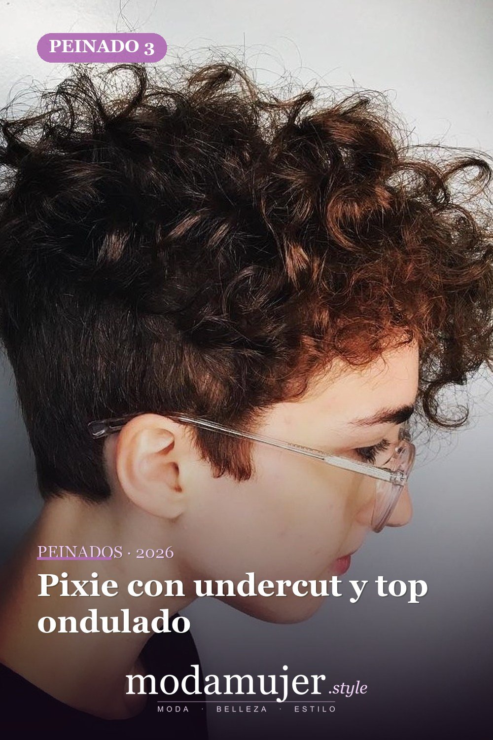 Pixie con undercut y top ondulado — 50 cortes de pelo ondulados cortos absolutamente nuevos para 2026