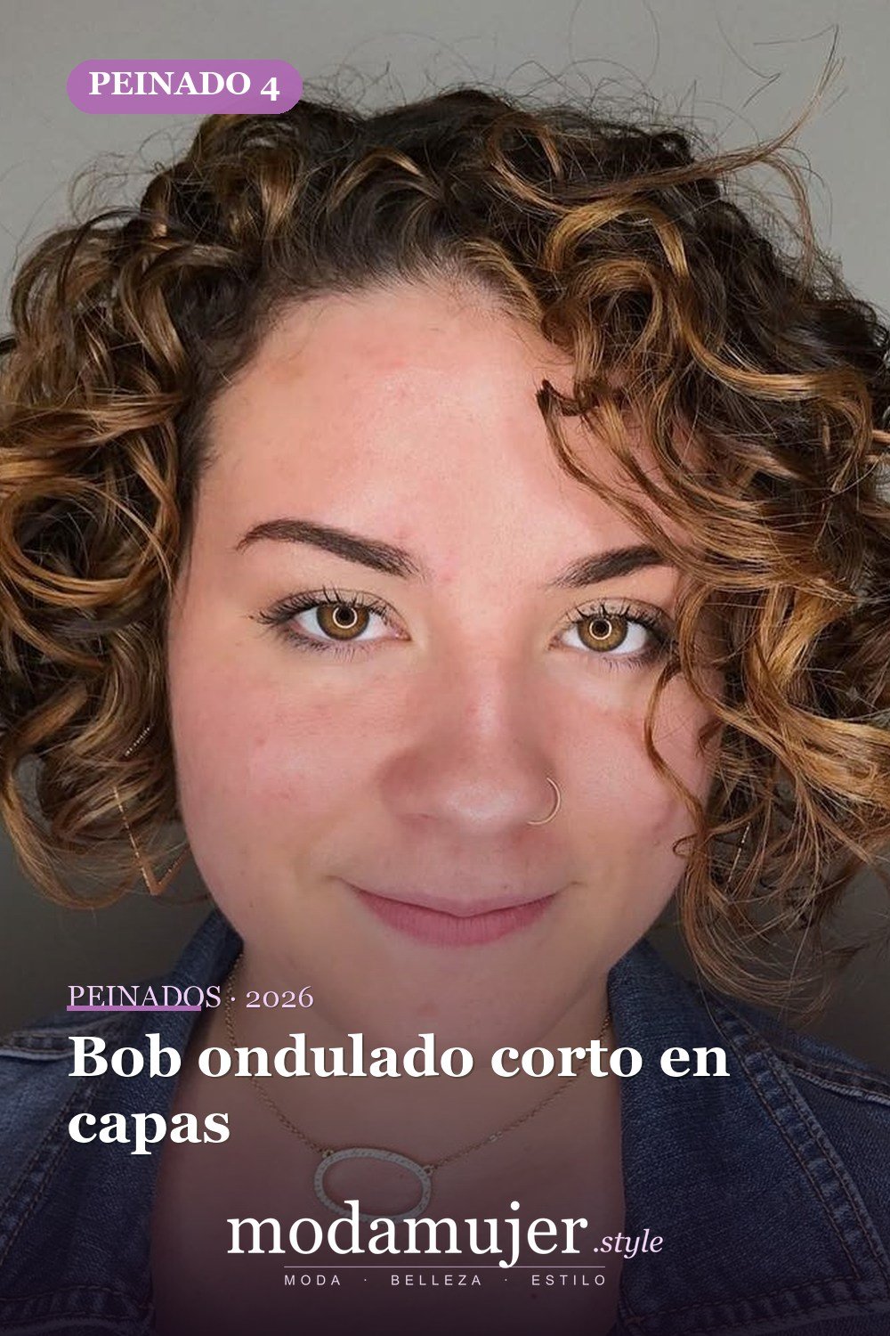 Bob ondulado corto en capas — 50 cortes de pelo ondulados cortos absolutamente nuevos para 2026