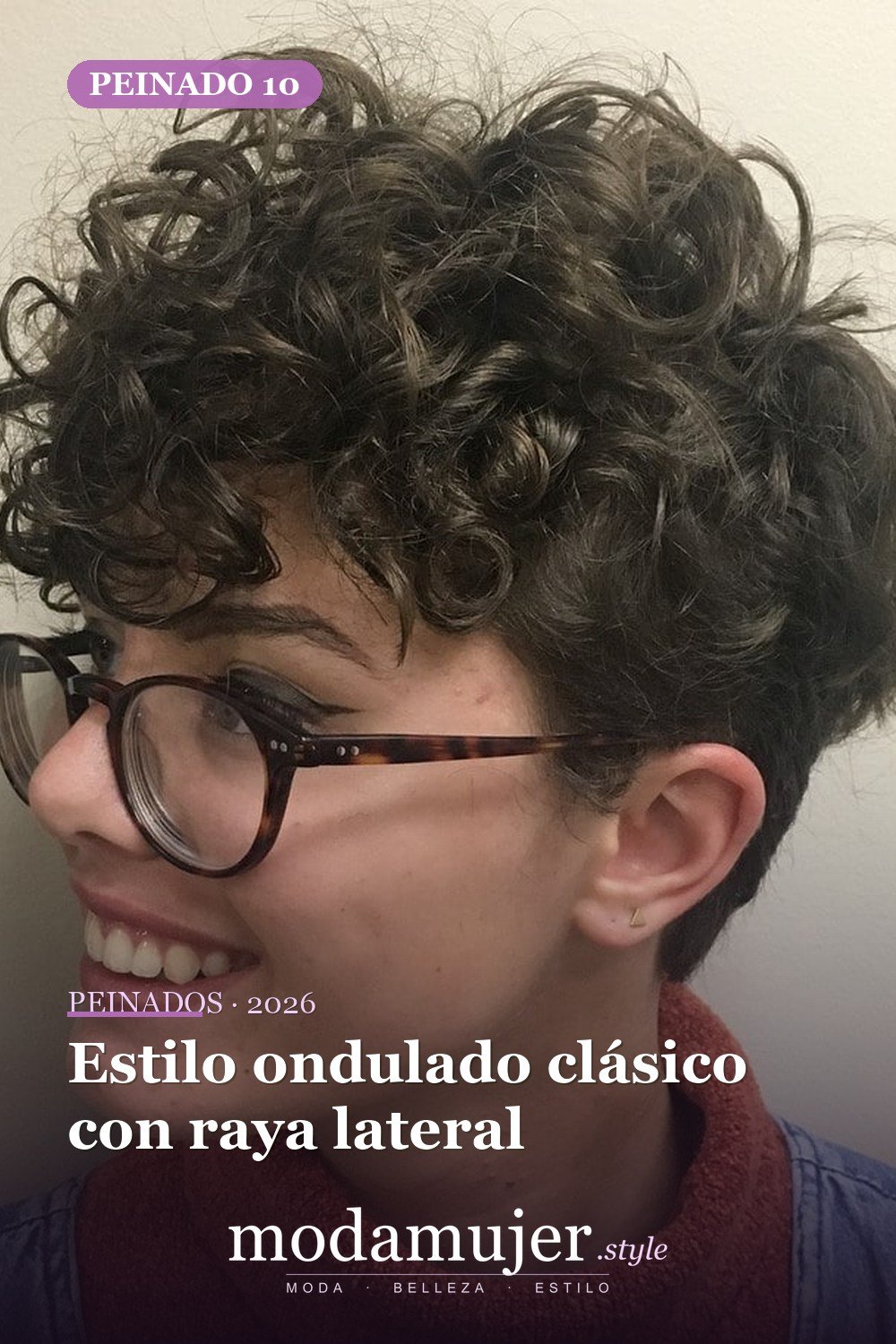 Estilo ondulado clásico con raya lateral — 50 cortes de pelo ondulados cortos absolutamente nuevos para 2026