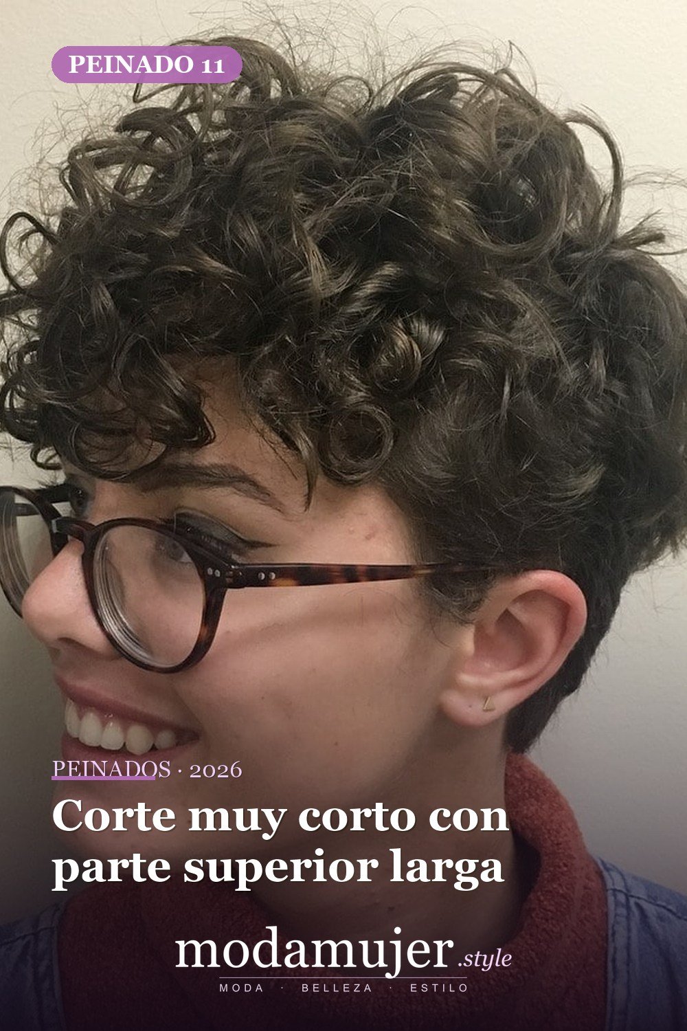 Corte muy corto con parte superior larga — 50 cortes de pelo ondulados cortos absolutamente nuevos para 2026