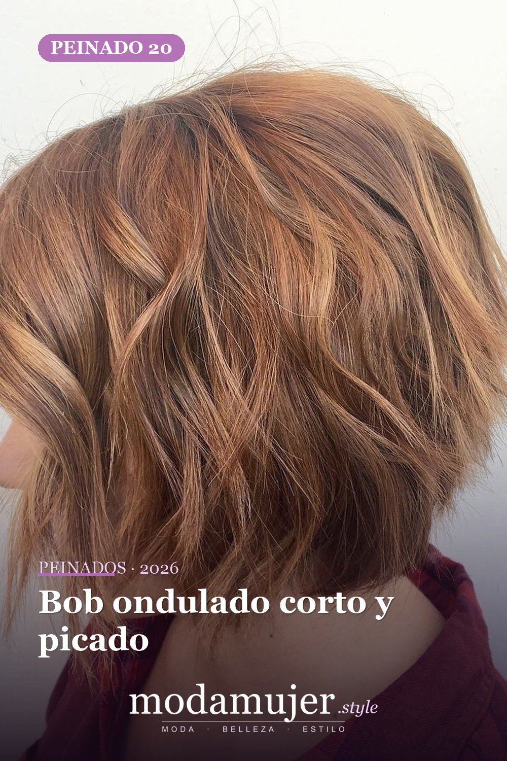 Bob ondulado corto y picado — 50 cortes de pelo ondulados cortos absolutamente nuevos para 2026