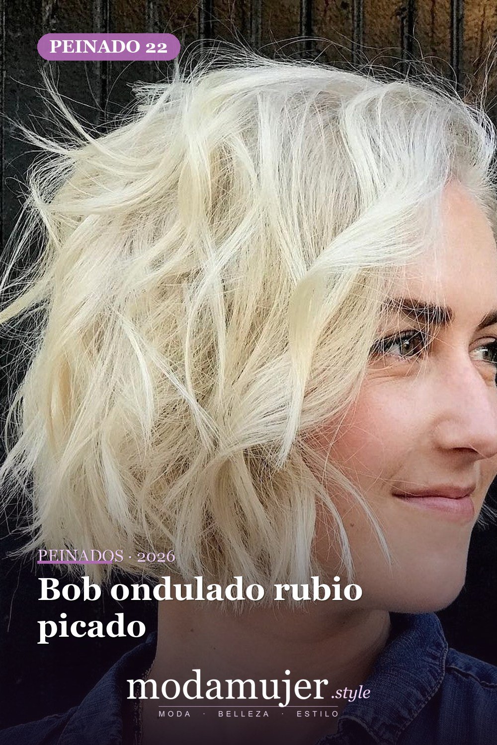 Bob ondulado rubio picado — 50 cortes de pelo ondulados cortos absolutamente nuevos para 2026
