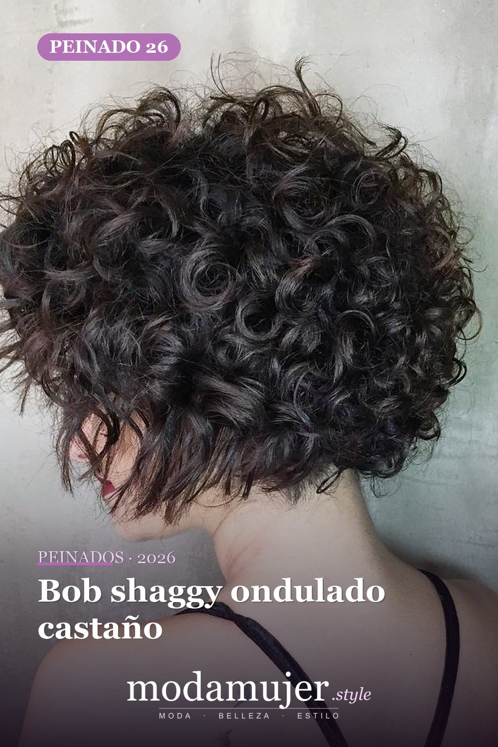 Bob shaggy ondulado castaño — 50 cortes de pelo ondulados cortos absolutamente nuevos para 2026