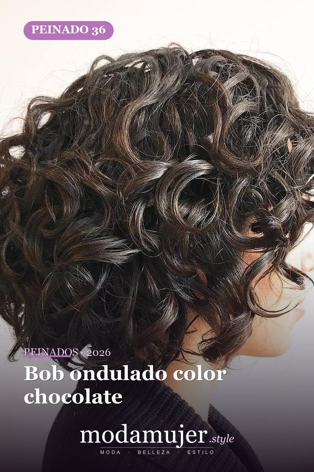 Bob ondulado color chocolate — 50 cortes de pelo ondulados cortos absolutamente nuevos para 2026