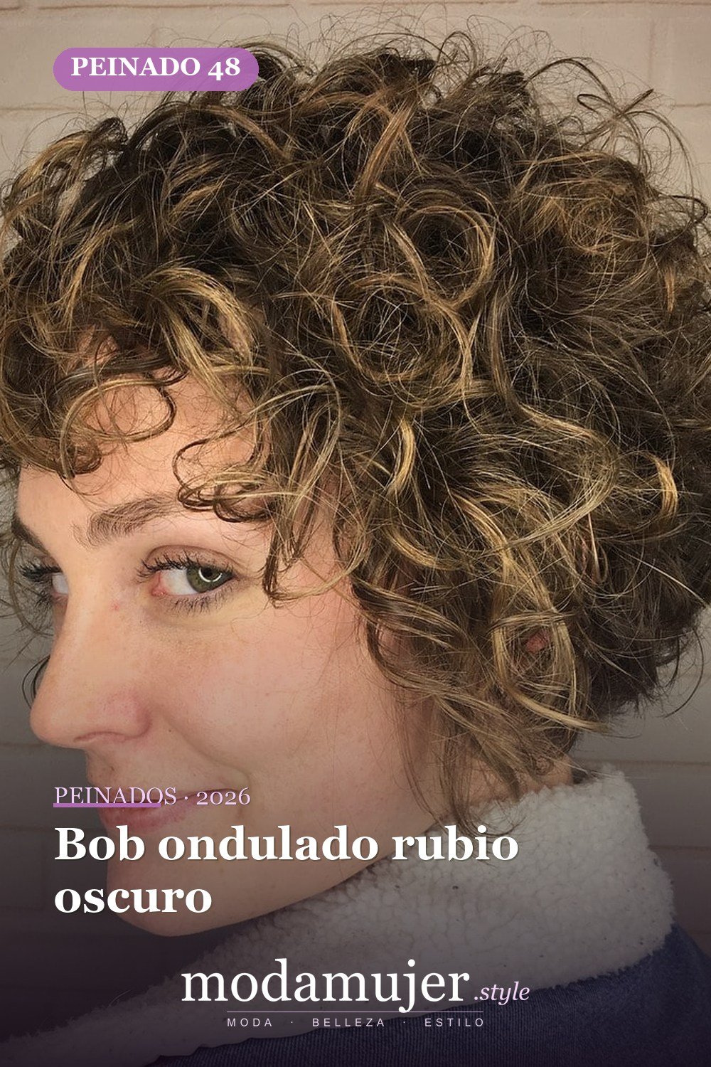 Bob ondulado rubio oscuro — 50 cortes de pelo ondulados cortos absolutamente nuevos para 2026