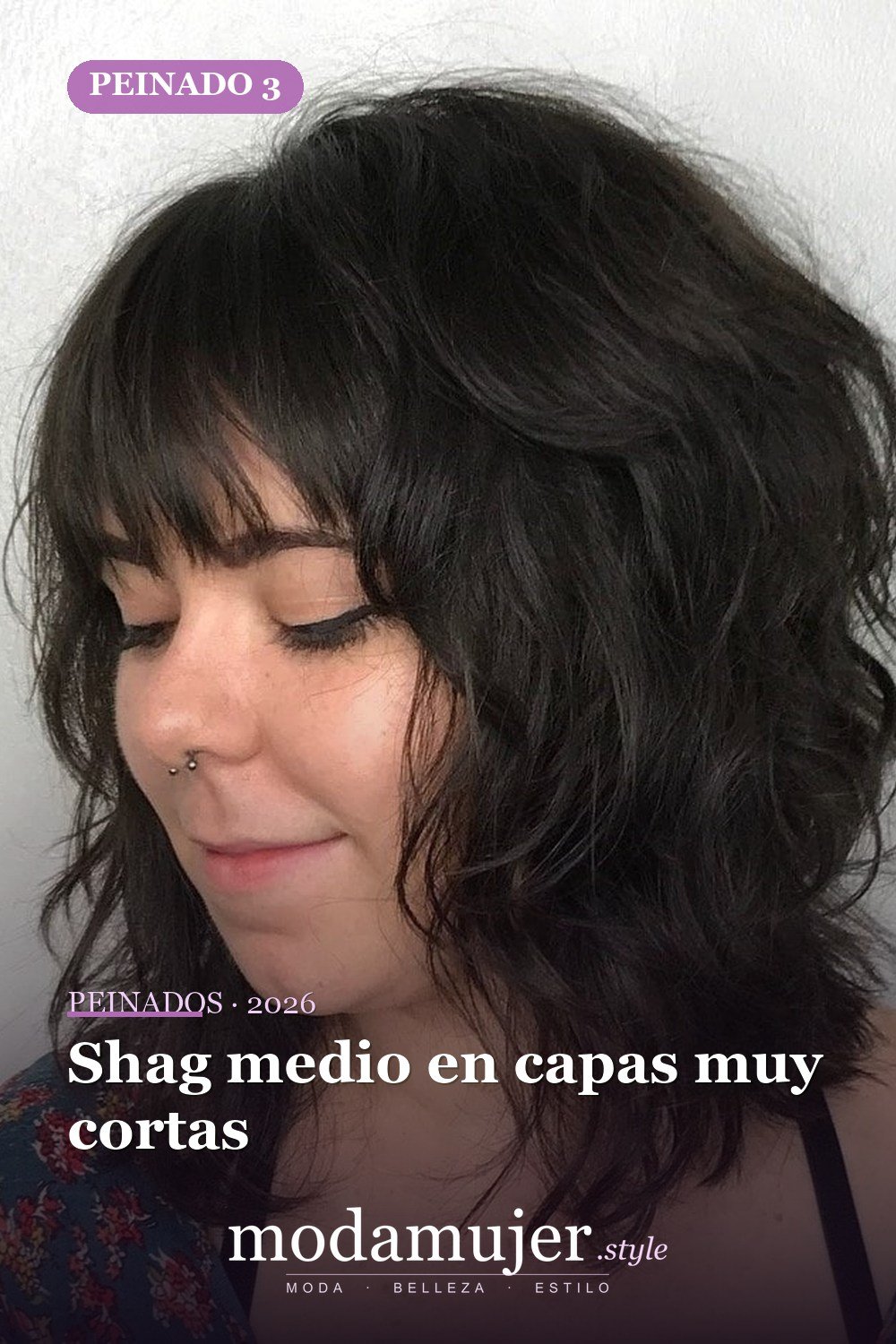 Shag medio en capas muy cortas — 50 cortes shag de melena media para todo tipo de cabello