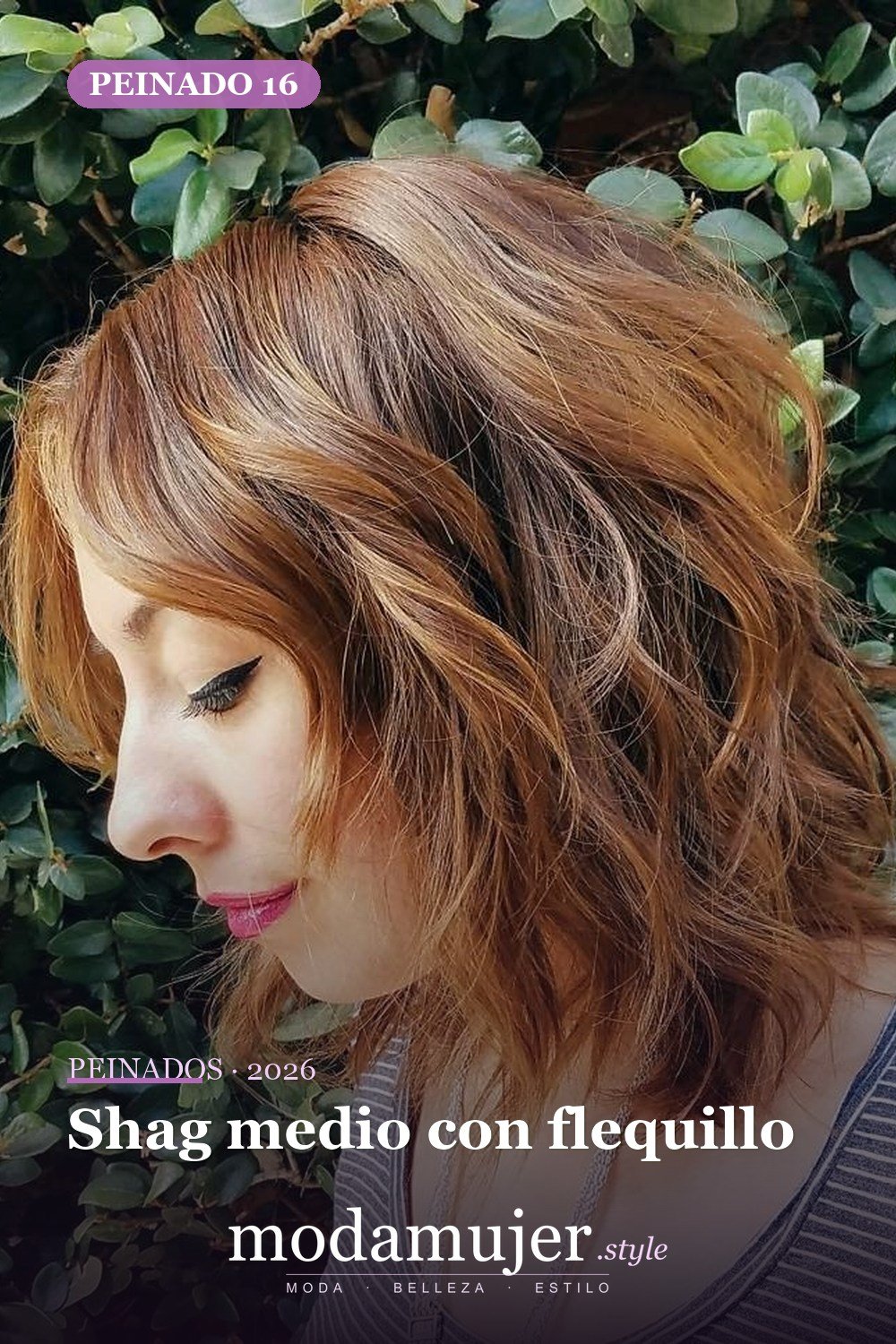 Shag medio con flequillo — 50 cortes shag de melena media para todo tipo de cabello