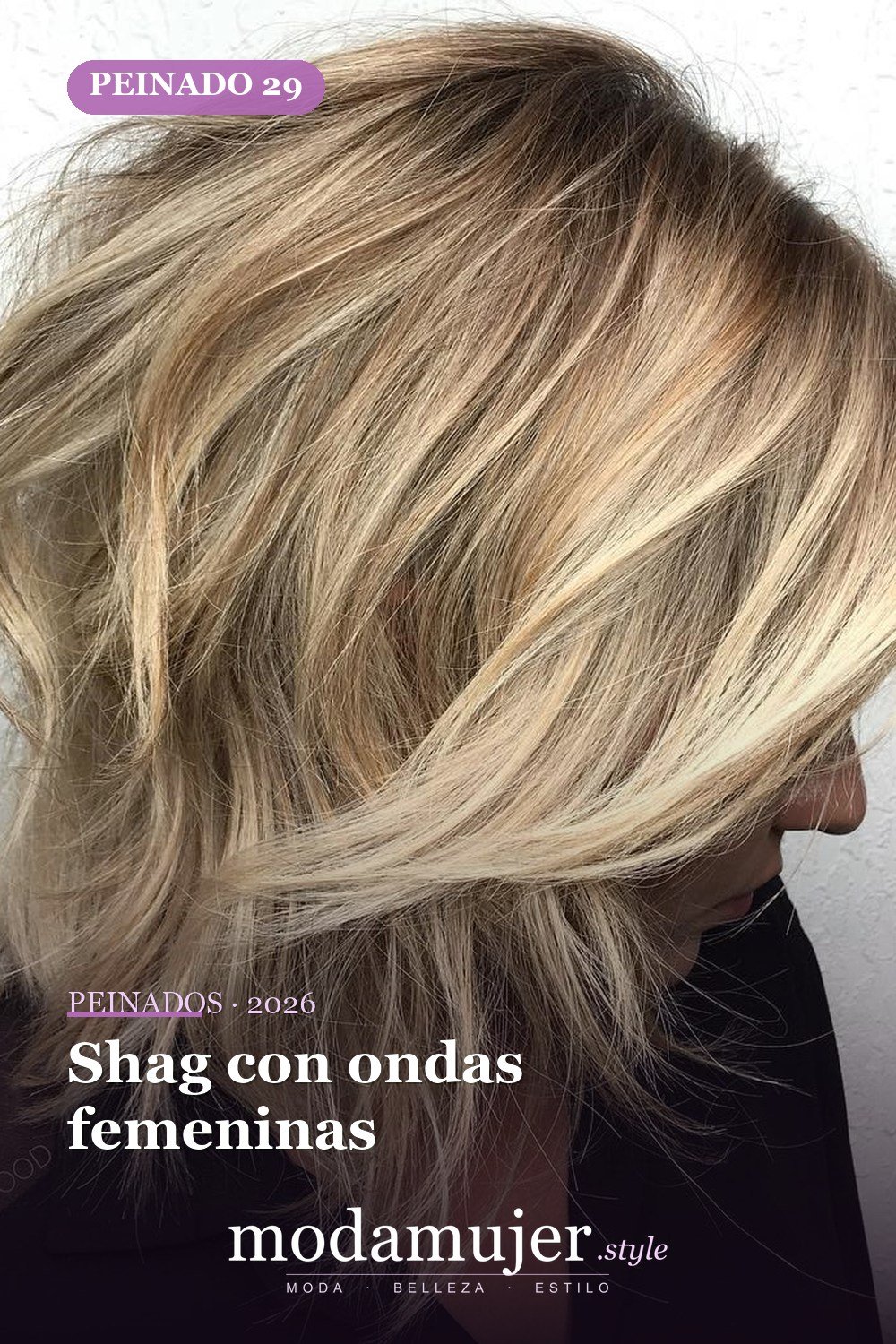 Shag con ondas femeninas — 50 cortes shag de melena media para todo tipo de cabello