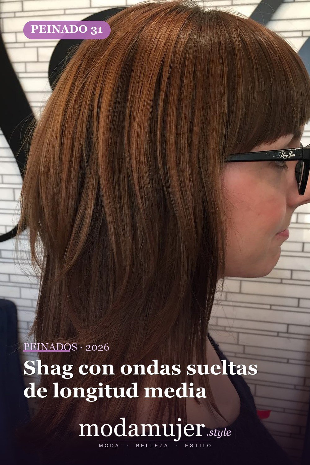 Shag con ondas sueltas de longitud media — 50 cortes shag de melena media para todo tipo de cabello