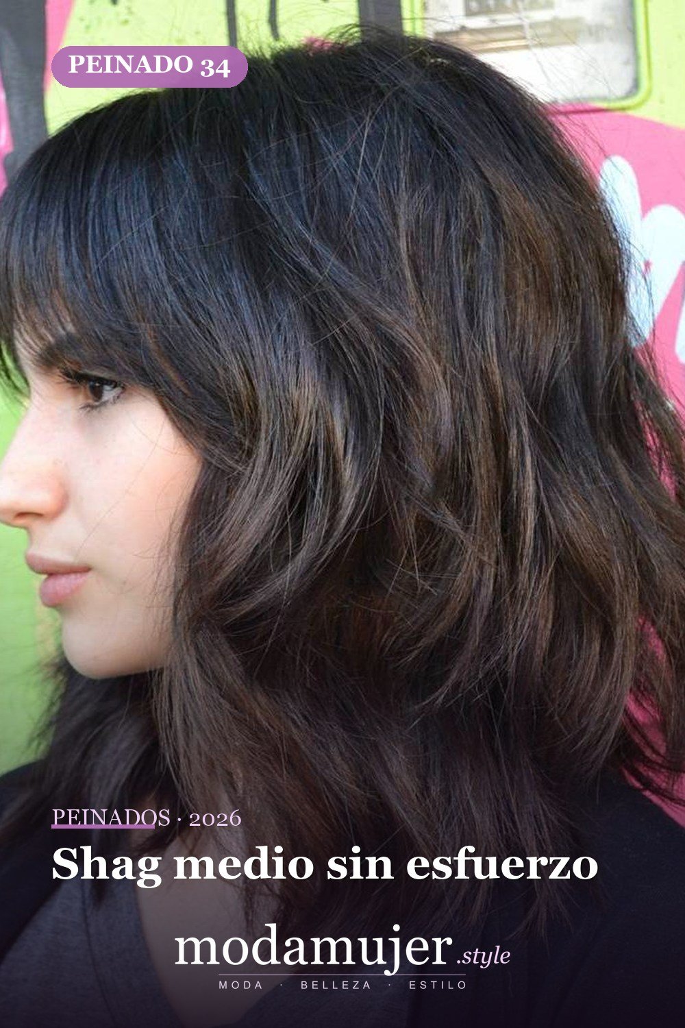 Shag medio sin esfuerzo — 50 cortes shag de melena media para todo tipo de cabello