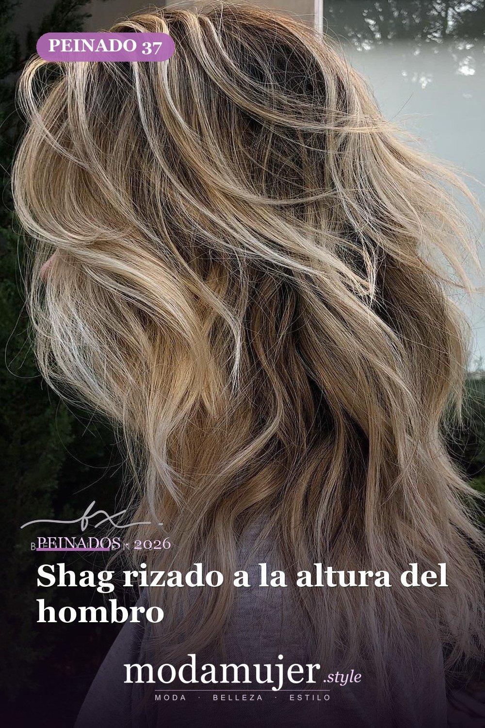 Shag rizado a la altura del hombro — 50 cortes shag de melena media para todo tipo de cabello