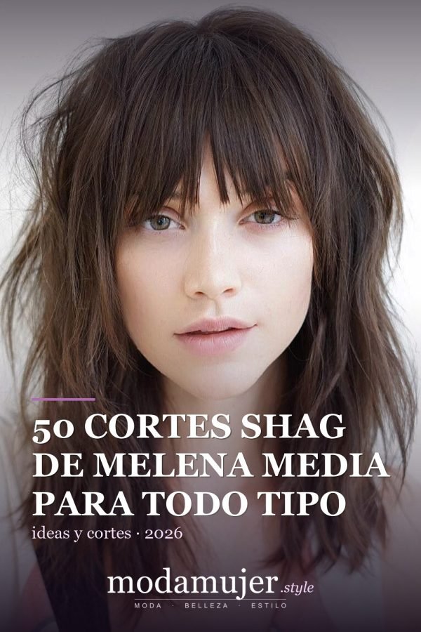 50 cortes shag de melena media para todo tipo de cabello