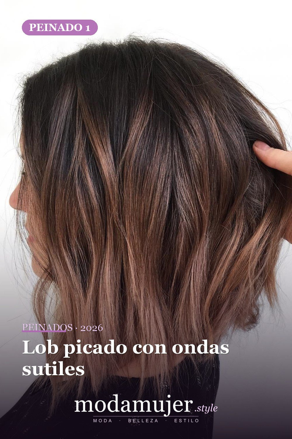 Lob picado con ondas sutiles — 50 deliciosos peinados largos de bob (lob)