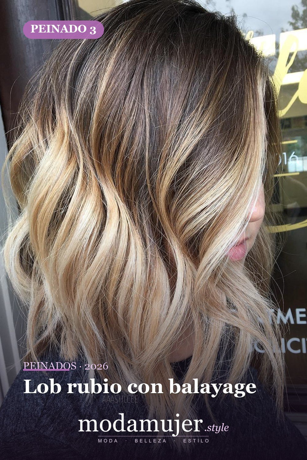 Lob rubio con balayage — 50 deliciosos peinados largos de bob (lob)