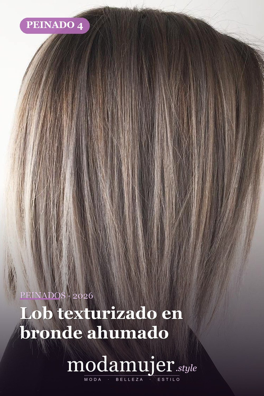 Lob texturizado en bronde ahumado — 50 deliciosos peinados largos de bob (lob)