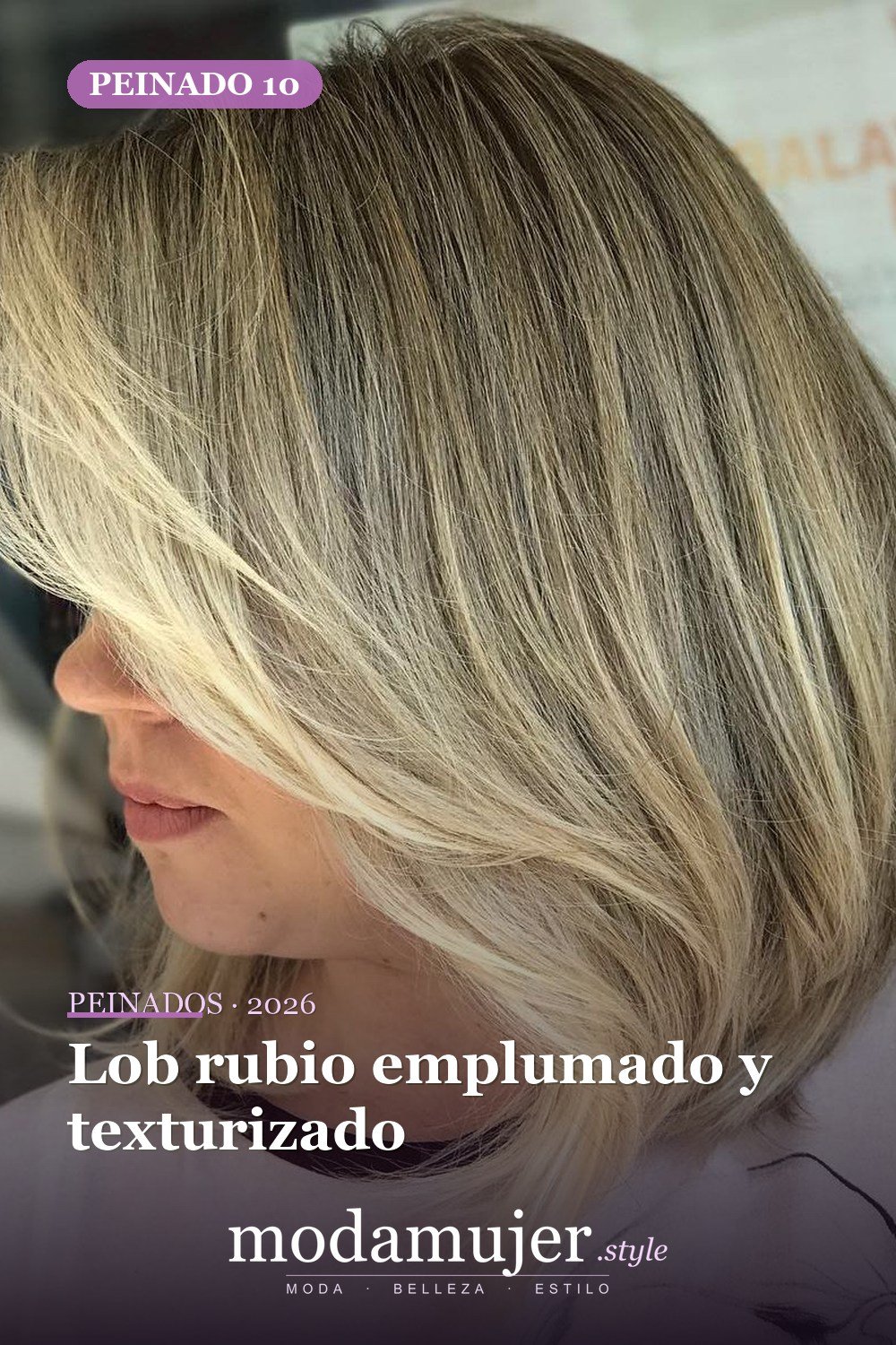 Lob rubio emplumado y texturizado — 50 deliciosos peinados largos de bob (lob)