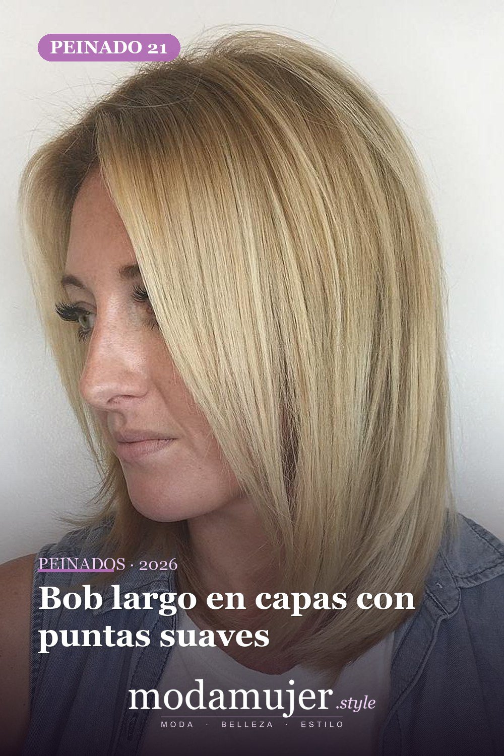 Bob largo en capas con puntas suaves — 50 deliciosos peinados largos de bob (lob)