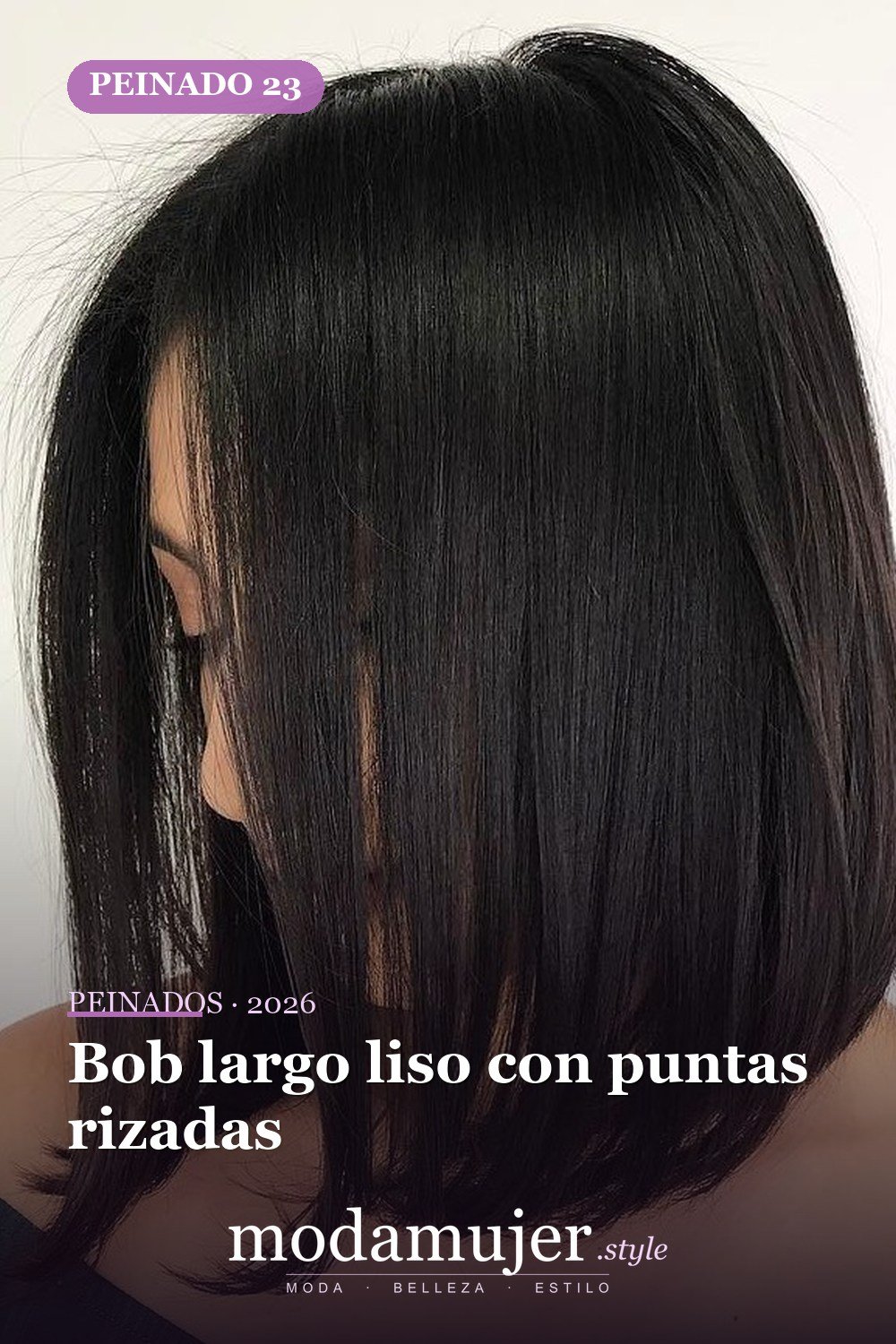 Bob largo liso con puntas rizadas — 50 deliciosos peinados largos de bob (lob)