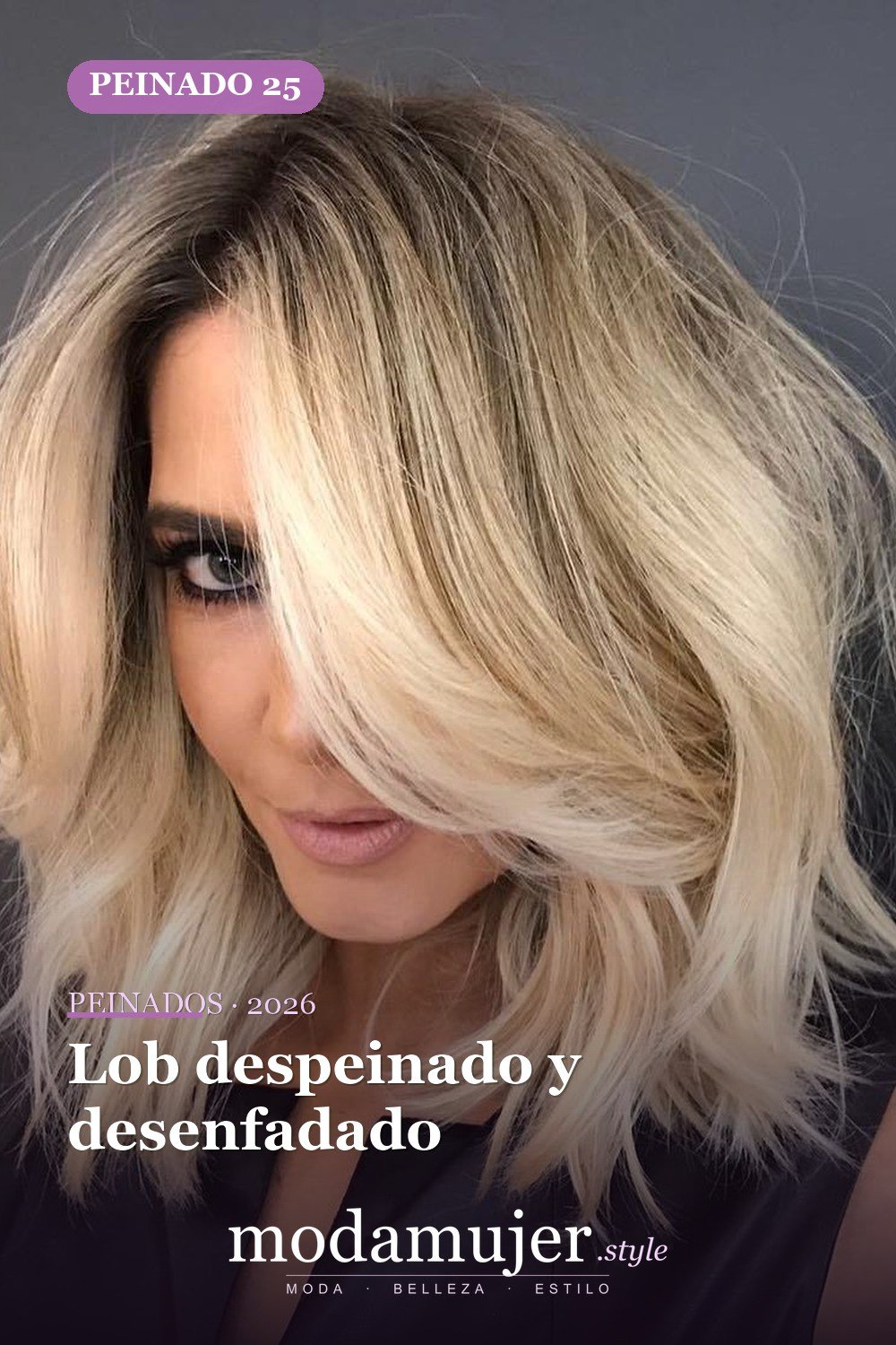 Lob despeinado y desenfadado — 50 deliciosos peinados largos de bob (lob)