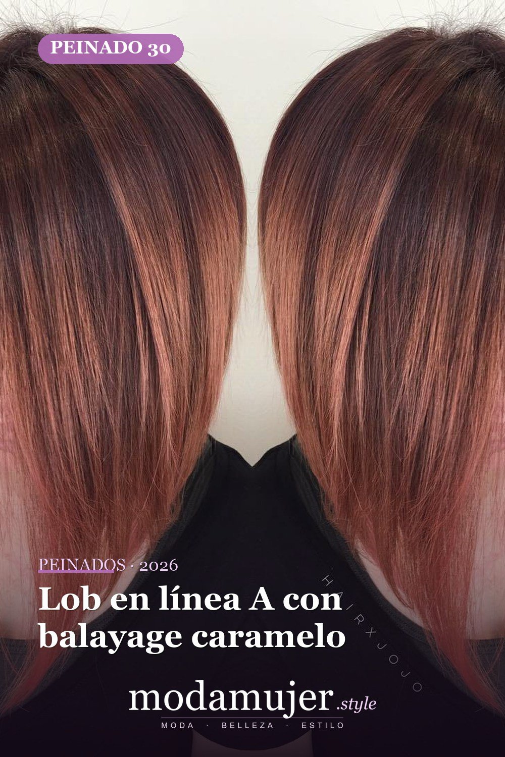 Lob en línea A con balayage caramelo — 50 deliciosos peinados largos de bob (lob)