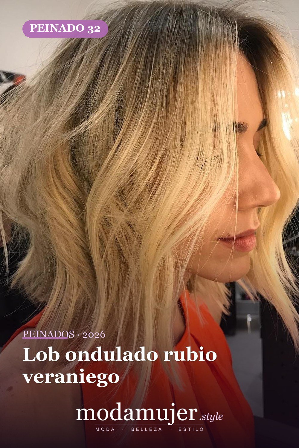 Lob ondulado rubio veraniego — 50 deliciosos peinados largos de bob (lob)