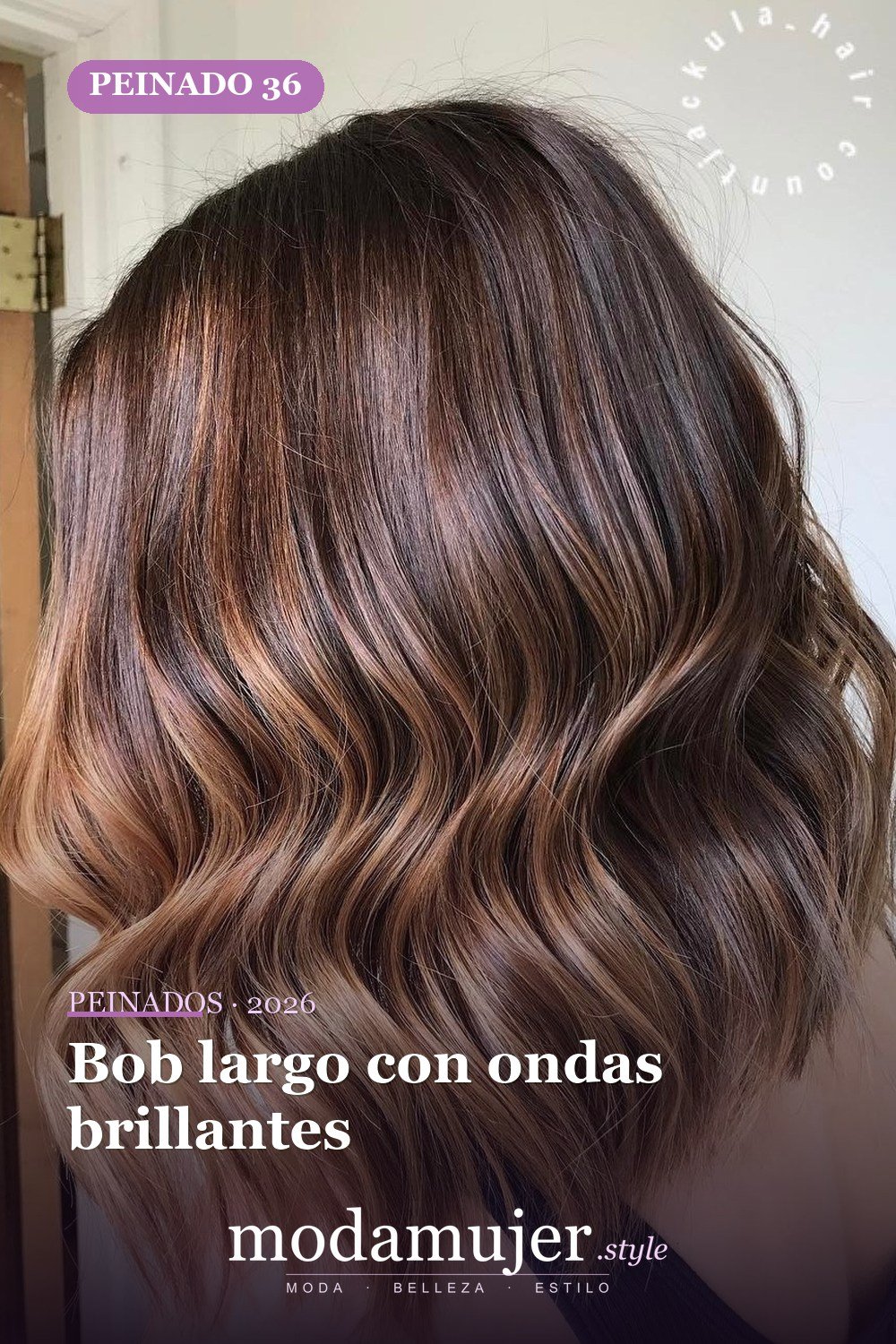 Bob largo con ondas brillantes — 50 deliciosos peinados largos de bob (lob)
