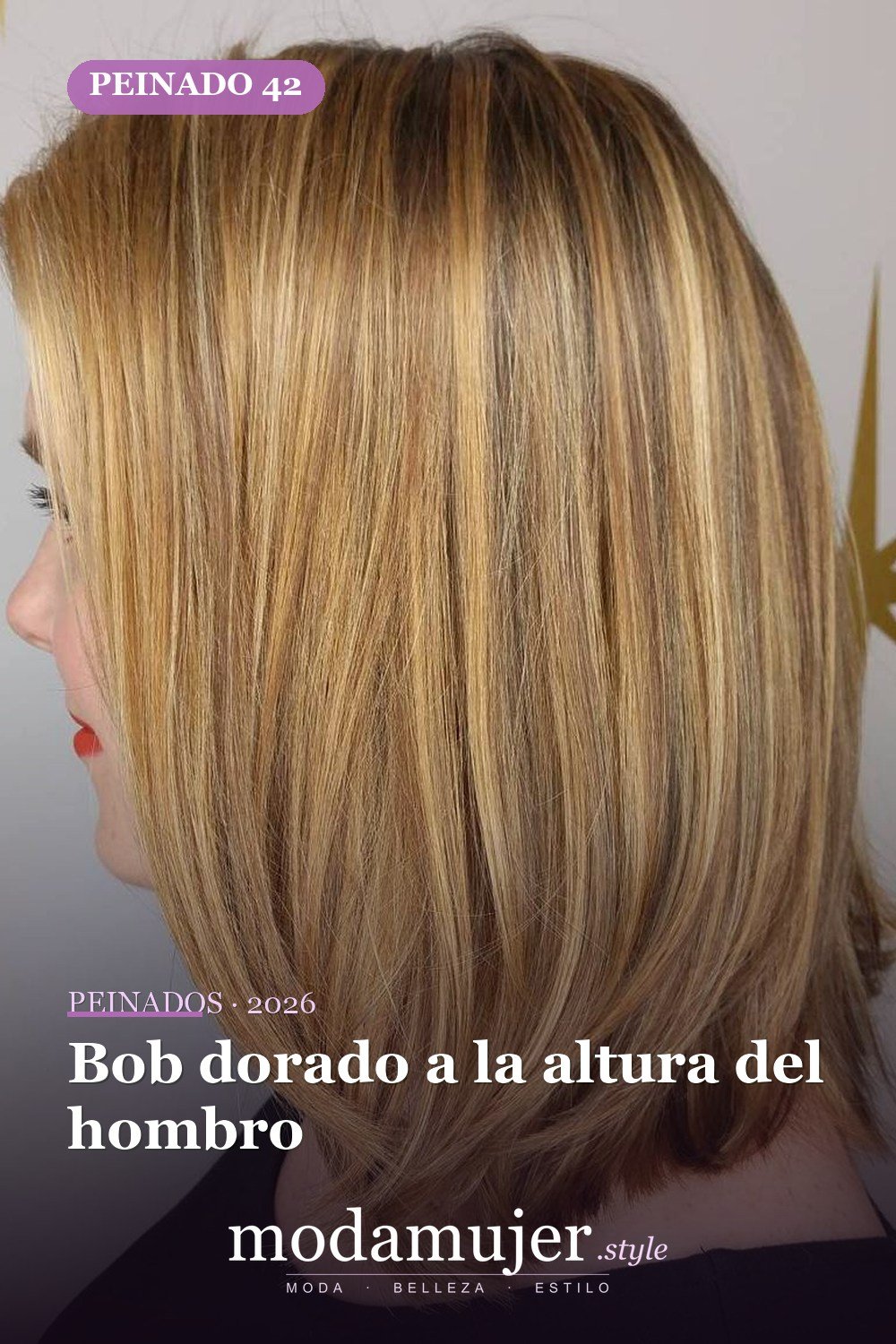Bob dorado a la altura del hombro — 50 deliciosos peinados largos de bob (lob)