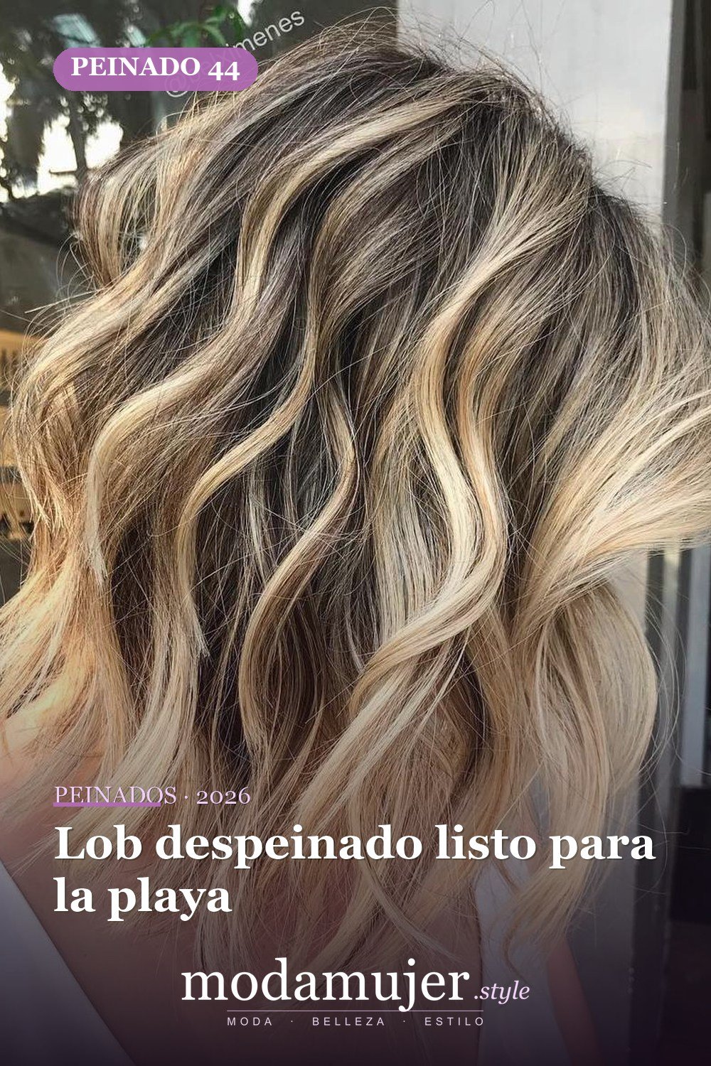 Lob despeinado listo para la playa — 50 deliciosos peinados largos de bob (lob)