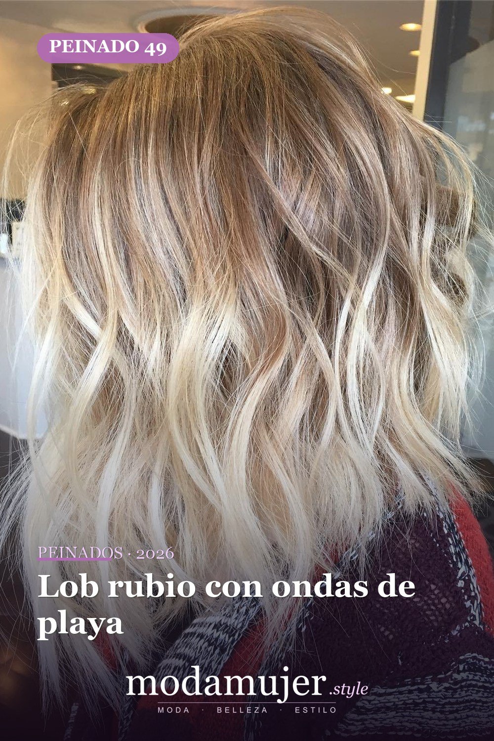 Lob rubio con ondas de playa — 50 deliciosos peinados largos de bob (lob)