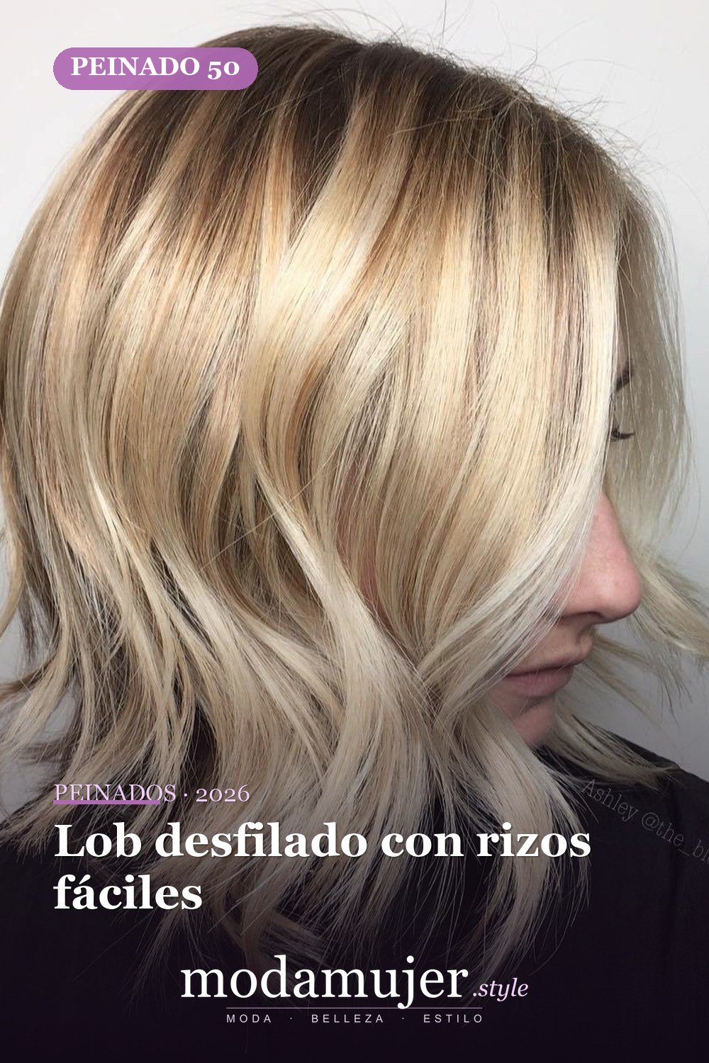 Lob desfilado con rizos fáciles — 50 deliciosos peinados largos de bob (lob)