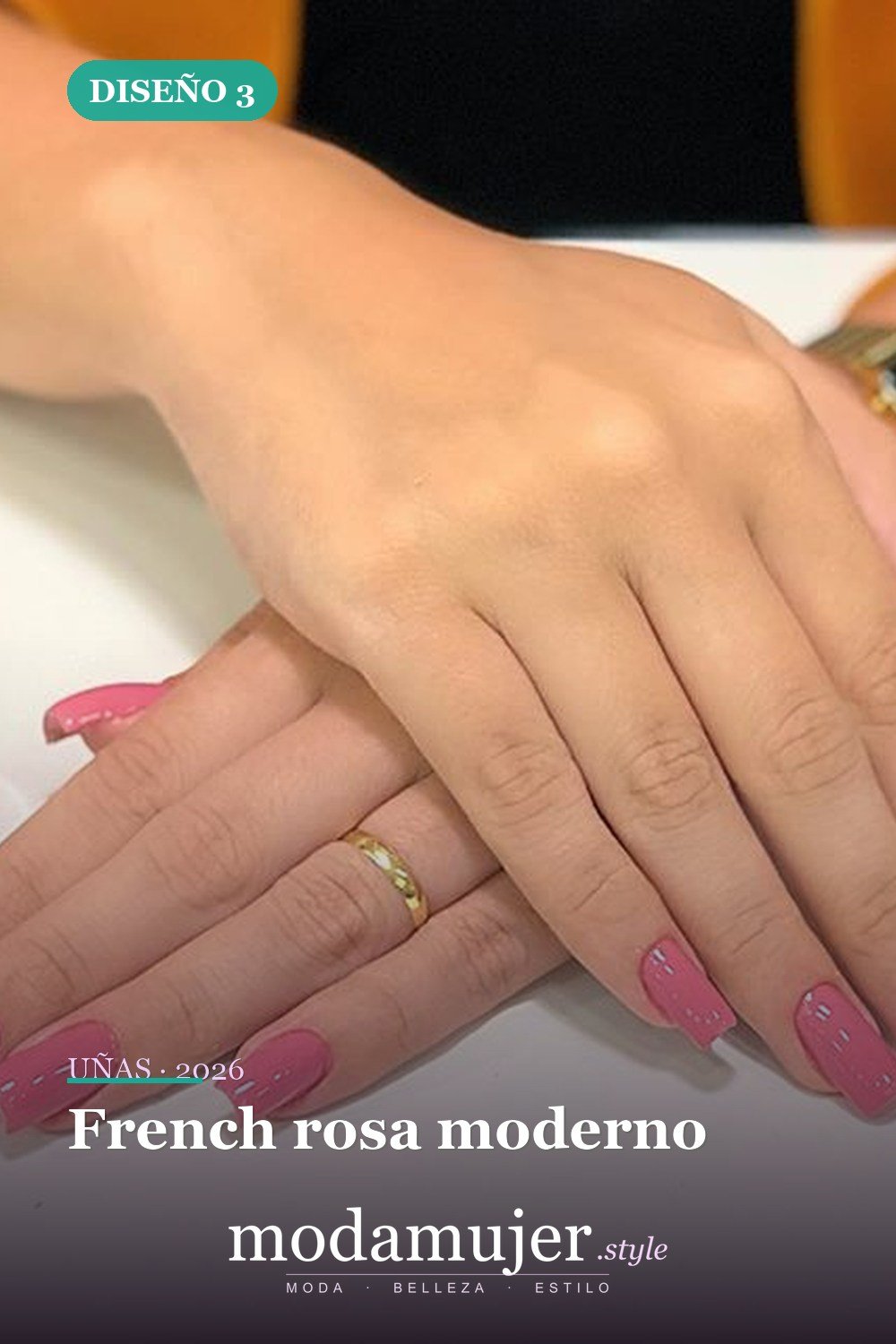 French rosa moderno — 50 Diseños de uñas en rosa más llamativos