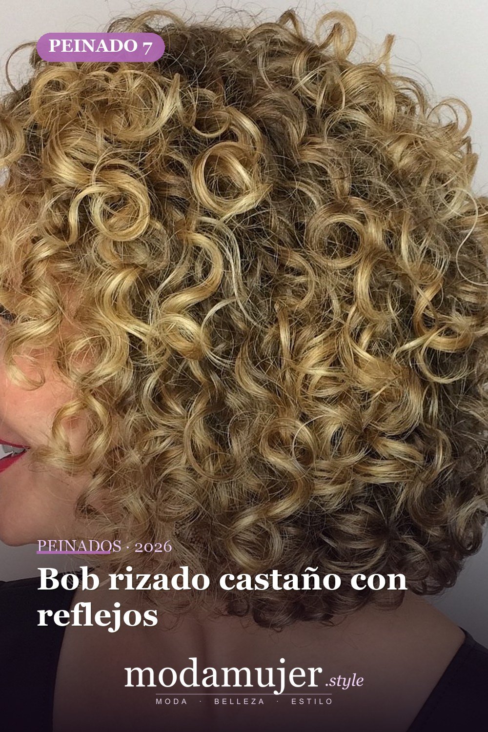 Bob rizado castaño con reflejos — 50 ideas de bob rizado: los mejores peinados de 2026 para cada tipo de rizo