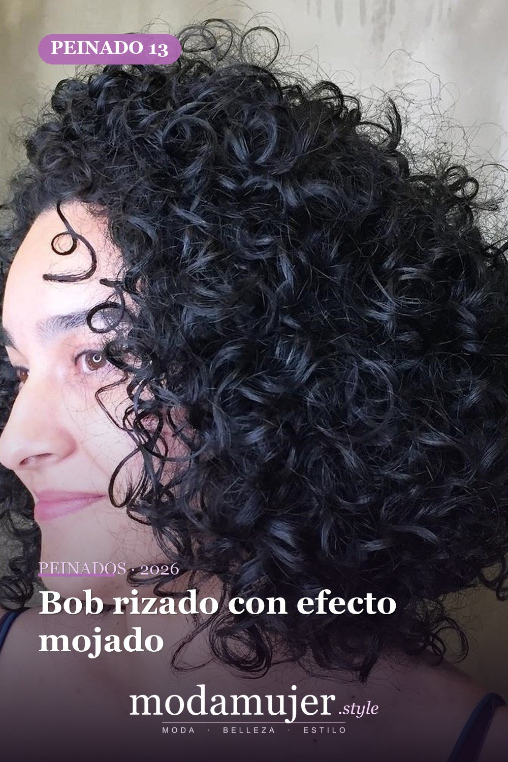 Bob rizado con efecto mojado — 50 ideas de bob rizado: los mejores peinados de 2026 para cada tipo de rizo
