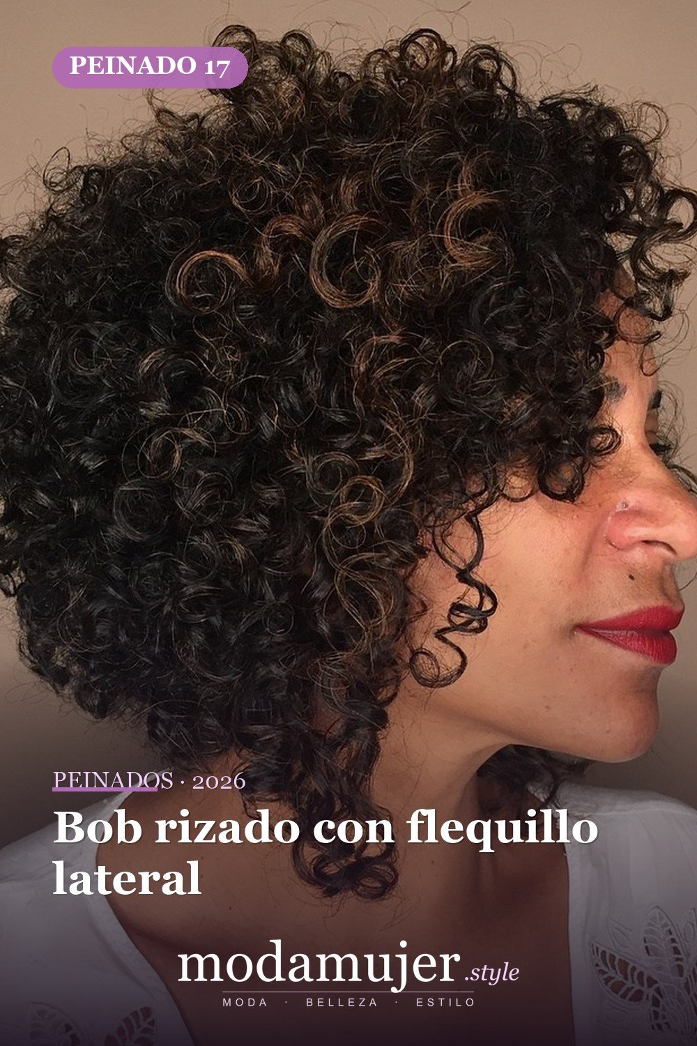 Bob rizado con flequillo lateral — 50 ideas de bob rizado: los mejores peinados de 2026 para cada tipo de rizo