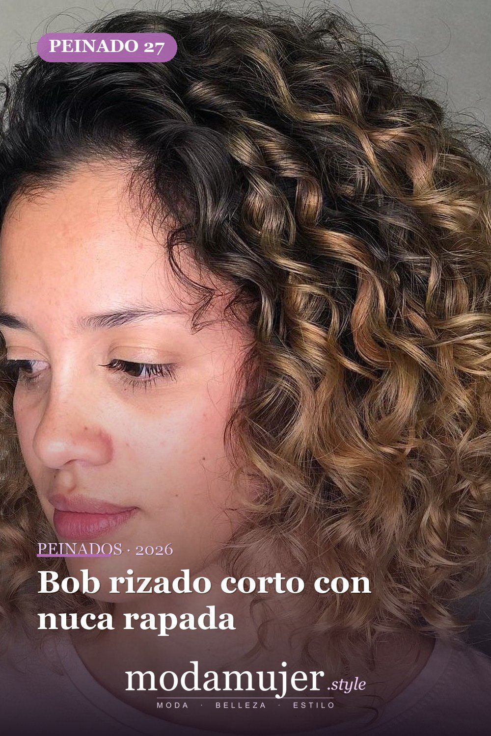 Bob rizado corto con nuca rapada — 50 ideas de bob rizado: los mejores peinados de 2026 para cada tipo de rizo
