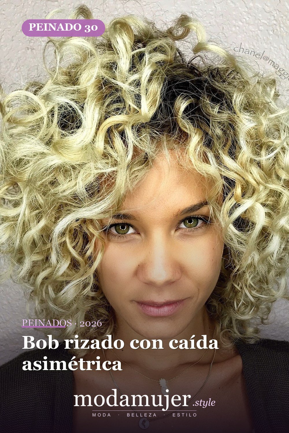 Bob rizado con caída asimétrica — 50 ideas de bob rizado: los mejores peinados de 2026 para cada tipo de rizo