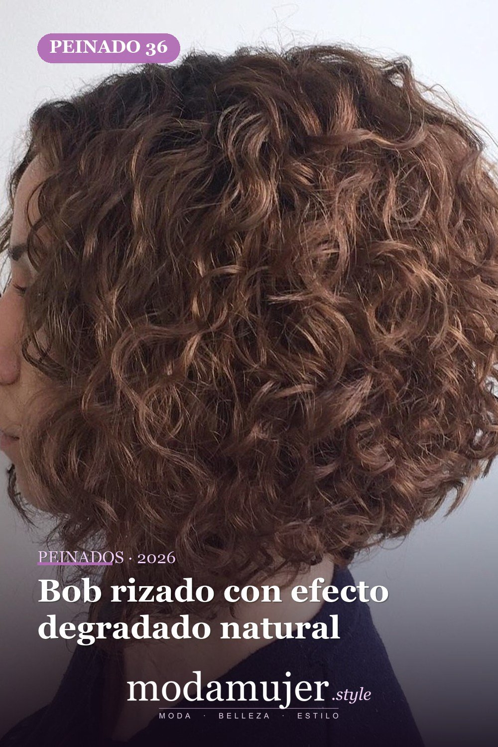 Bob rizado con efecto degradado natural — 50 ideas de bob rizado: los mejores peinados de 2026 para cada tipo de rizo