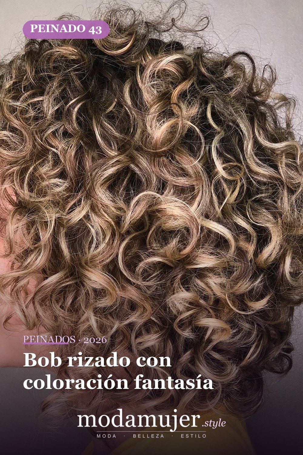 Bob rizado con coloración fantasía — 50 ideas de bob rizado: los mejores peinados de 2026 para cada tipo de rizo