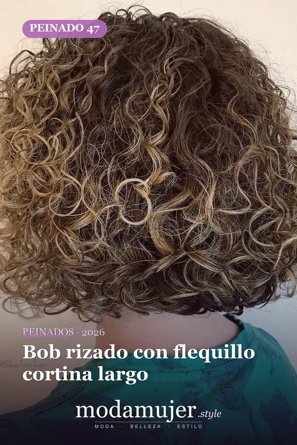 Bob rizado con flequillo cortina largo — 50 ideas de bob rizado: los mejores peinados de 2026 para cada tipo de rizo