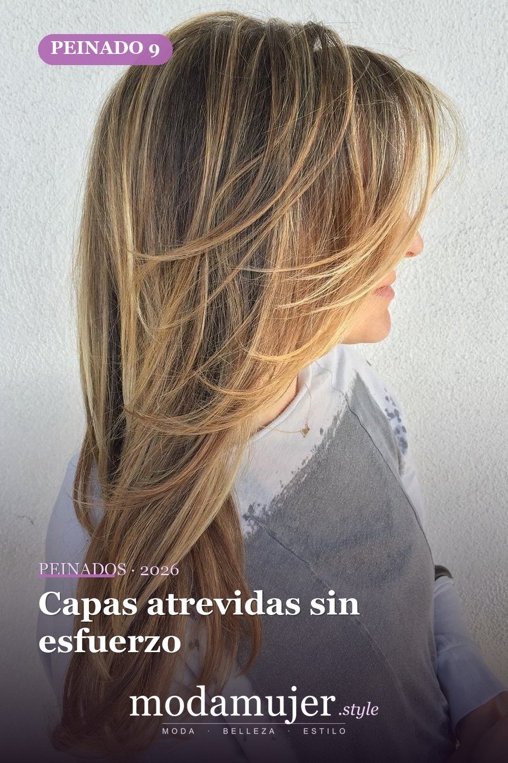 Capas atrevidas sin esfuerzo — 50 ideas de cabello largo en capas con flequillo