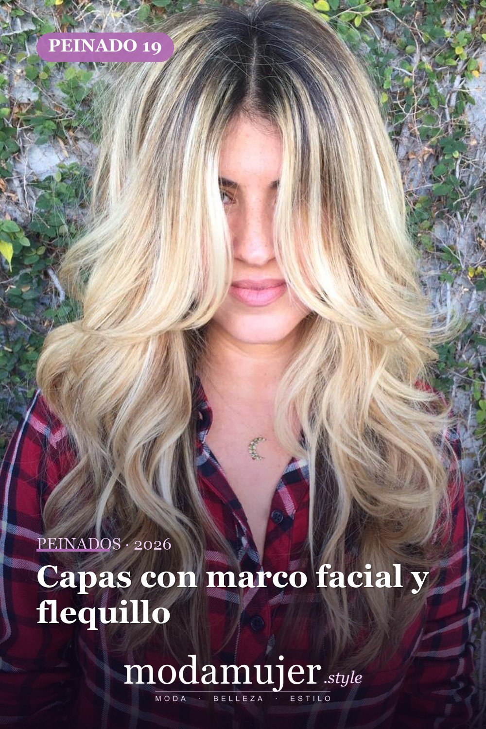 Capas con marco facial y flequillo — 50 ideas de cabello largo en capas con flequillo