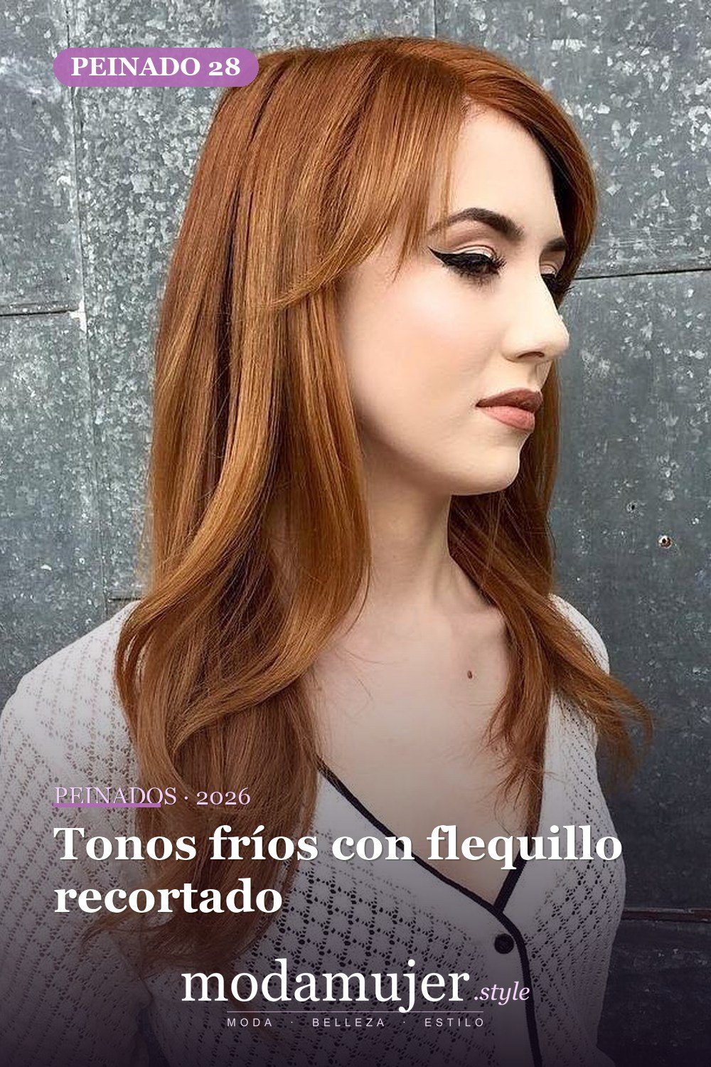 Tonos fríos con flequillo recortado — 50 ideas de cabello largo en capas con flequillo