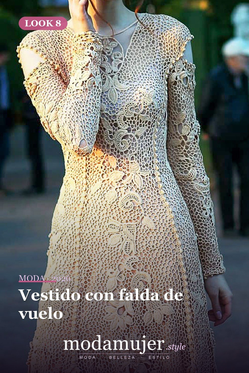 Vestido con falda de vuelo — 50+ Ideas e imágenes de patrones de vestido de ganchillo elegantes
