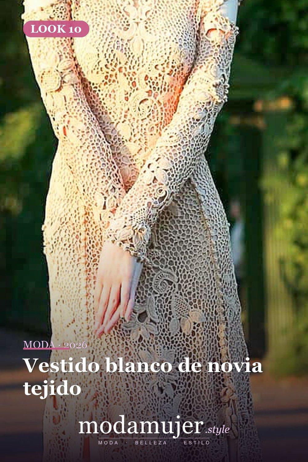 Vestido blanco de novia tejido — 50+ Ideas e imágenes de patrones de vestido de ganchillo elegantes