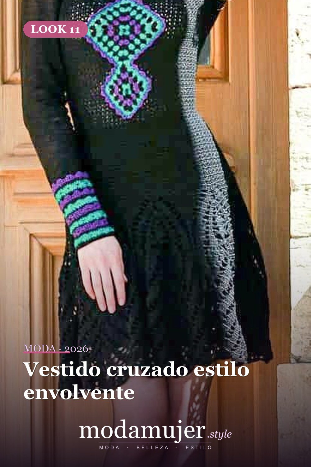 Vestido cruzado estilo envolvente — 50+ Ideas e imágenes de patrones de vestido de ganchillo elegantes