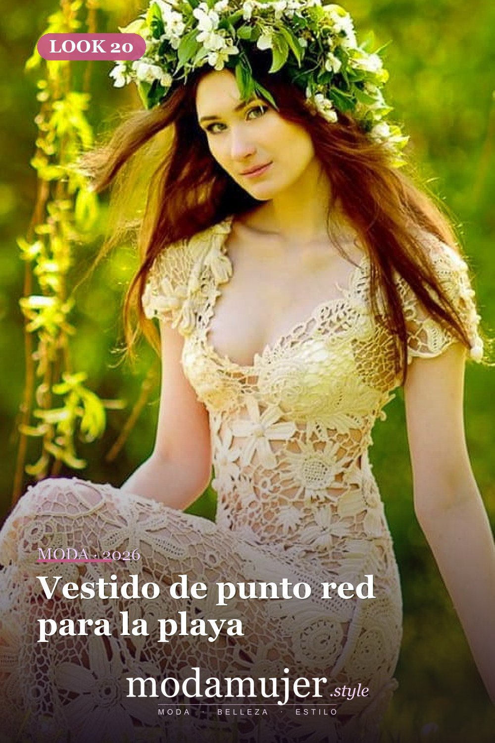 Vestido de punto red para la playa — 50+ Ideas e imágenes de patrones de vestido de ganchillo elegantes