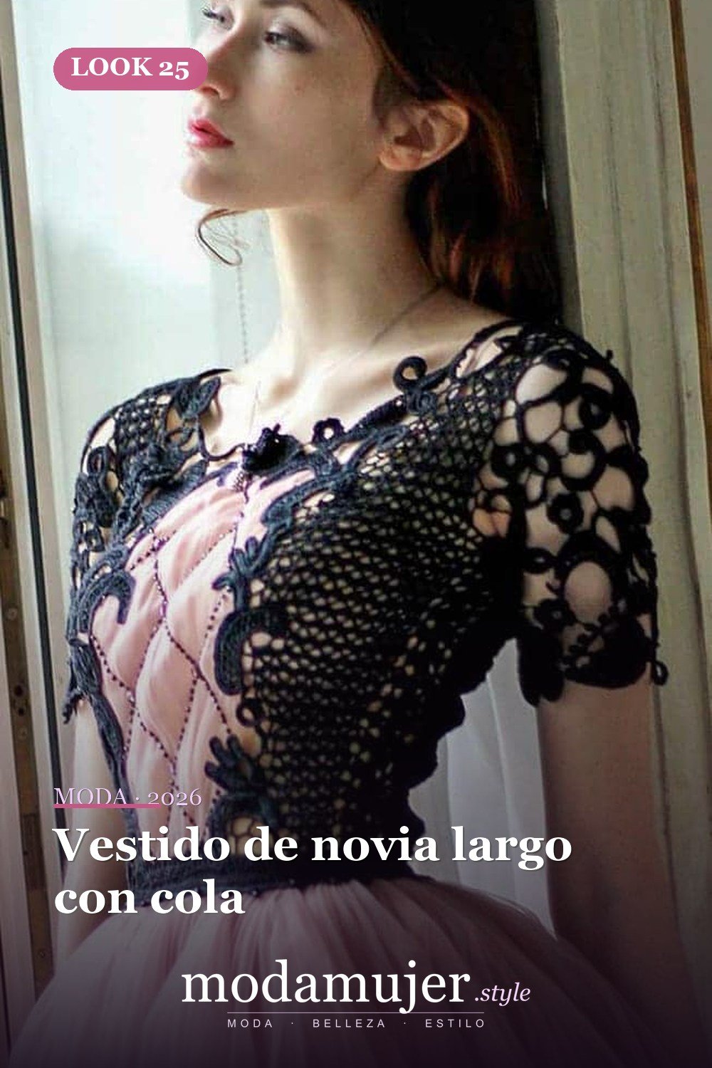 Vestido de novia largo con cola — 50+ Ideas e imágenes de patrones de vestido de ganchillo elegantes