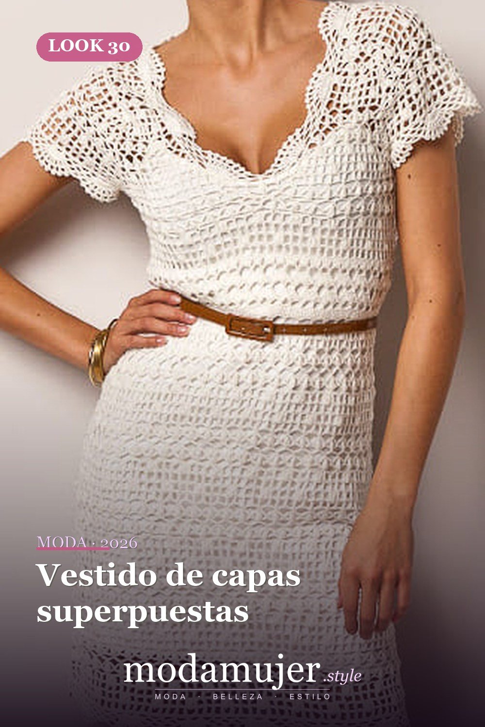 Vestido de capas superpuestas — 50+ Ideas e imágenes de patrones de vestido de ganchillo elegantes