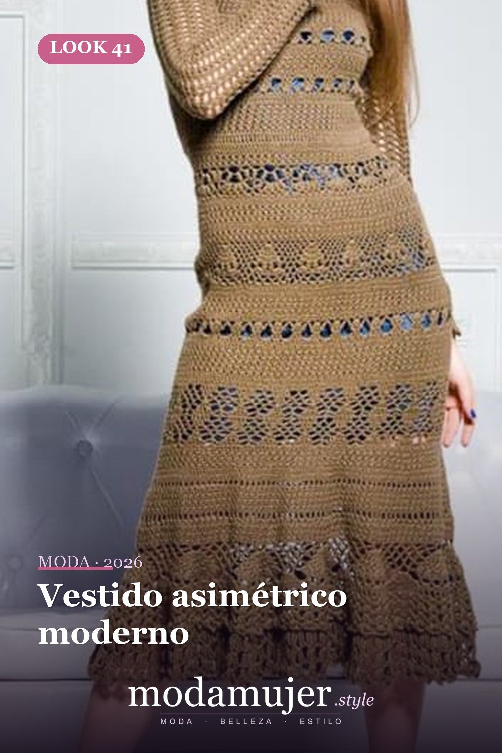 Vestido asimétrico moderno — 50+ Ideas e imágenes de patrones de vestido de ganchillo elegantes